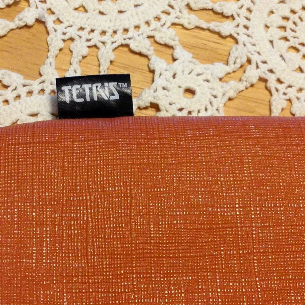 Ipsy Tetris Makeup Bag - zipper close with Tetris block pull